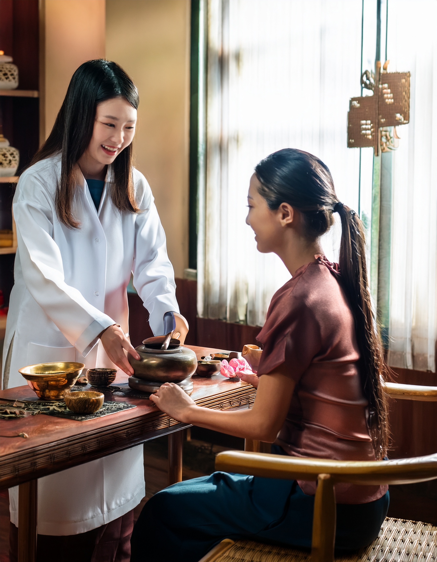 Người làm việc thiện nguyện học châm cứu để phục vụ bệnh nhân nghèo