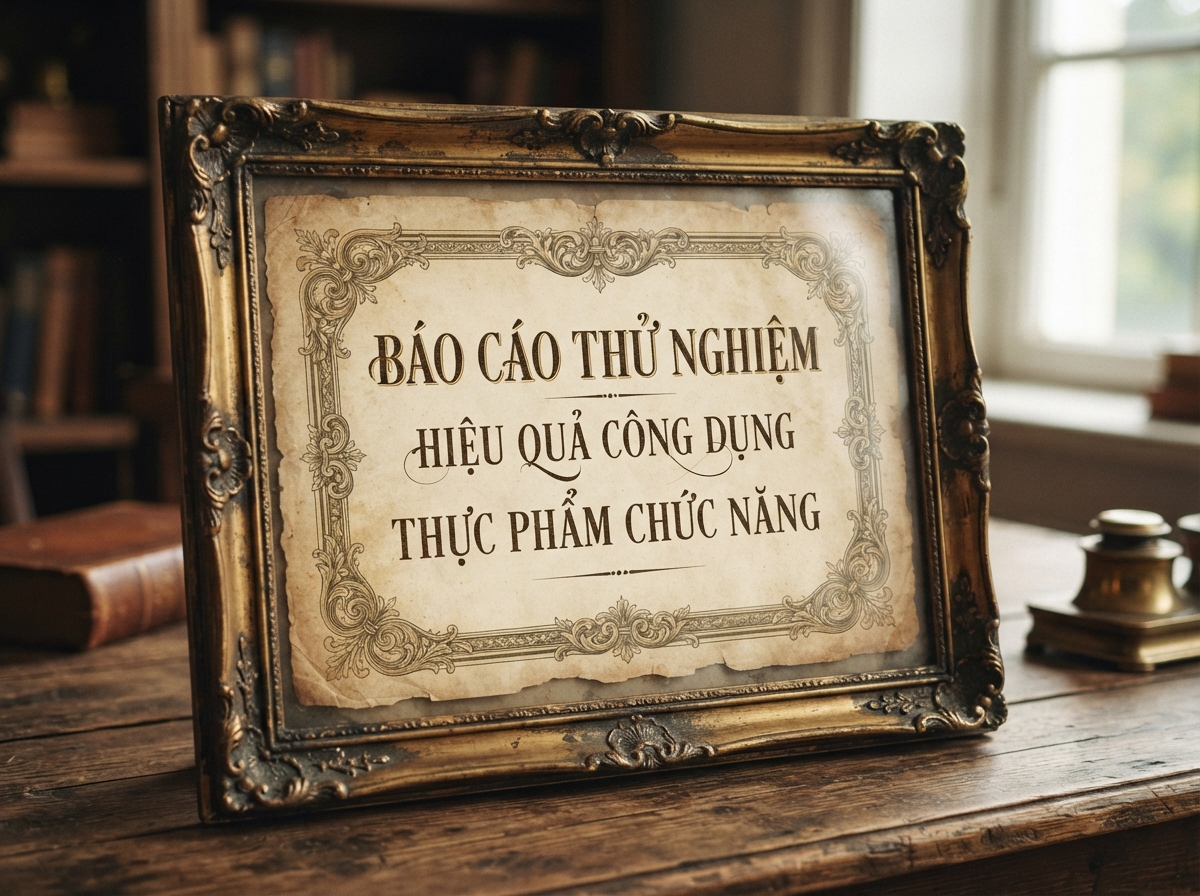 Báo cáo thử nghiệm hiệu quả về công dụng TPCN